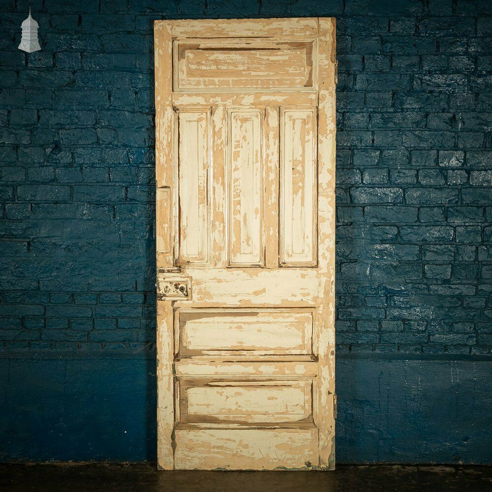 Pine Panelled Door, Raised Fielded Panels One Side, Stop Chamfer Detailing Other Side