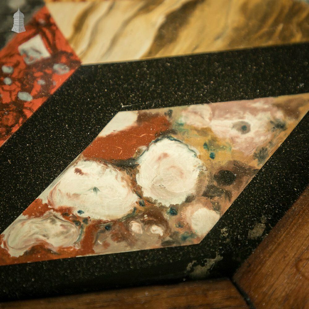 photo vinterior Specimen Table, Hand Painted 19th C Hardwood And Glass