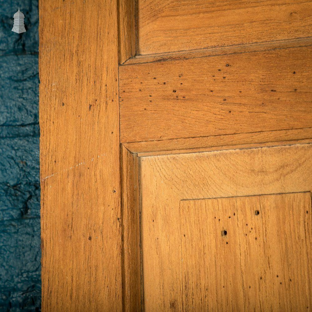 Double Doors, Teak, Raised Fielded Panels One Side, Stop Chamfer Detailing Other Side. photo Home Fixtures