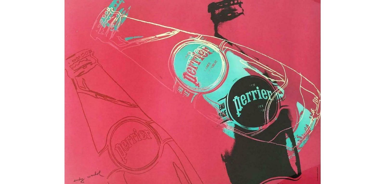 Andy Warhol Andy Warhol, Perrier   Red 1983