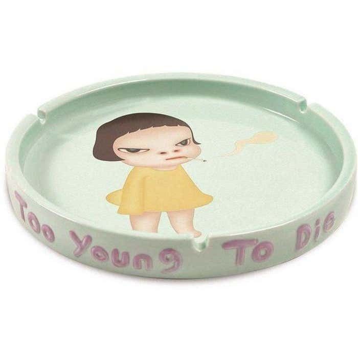 Yoshitomo Nara, Too Young To Die, Glazed Ceramic Ashtray, 2002