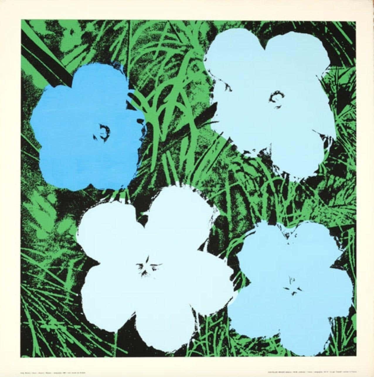 Flowers (Blue) 1970, Mid 20th Century