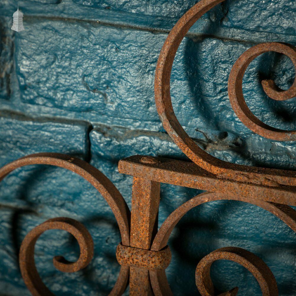 photo furniture Wall Top Railing, Wrought Iron Scroll Design Panel