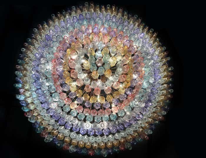15722.0 Spectacular Murano Glass Chandelier "Arlecchino" By Valentina Planta photo