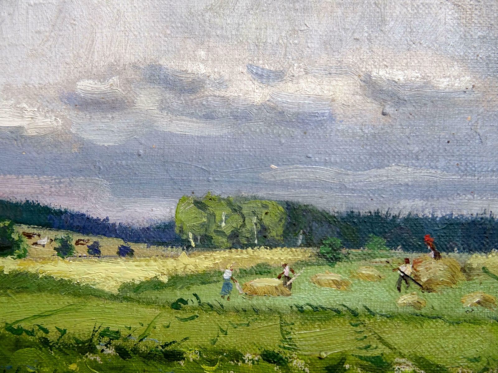 Olgerts Saldavs Harvest Time. Oil On Canvas. photo for sale