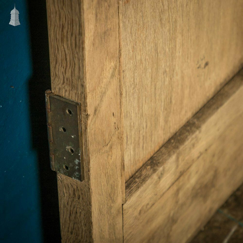 photo for sale Solid Oak Framed Door, Veneered Panels With Visible Deterioration