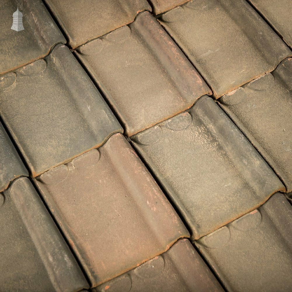 Belgian Pan Tile, Courtrai Interlocking Roofing Tiles Stamped Acme, Batch Of 330 photo Home Fixtures
