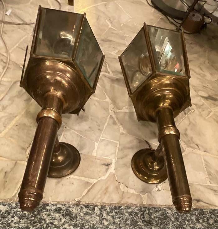 Fontanarte   Peter Church   Great Couple Of Wall Sconces   1950 photo vintage