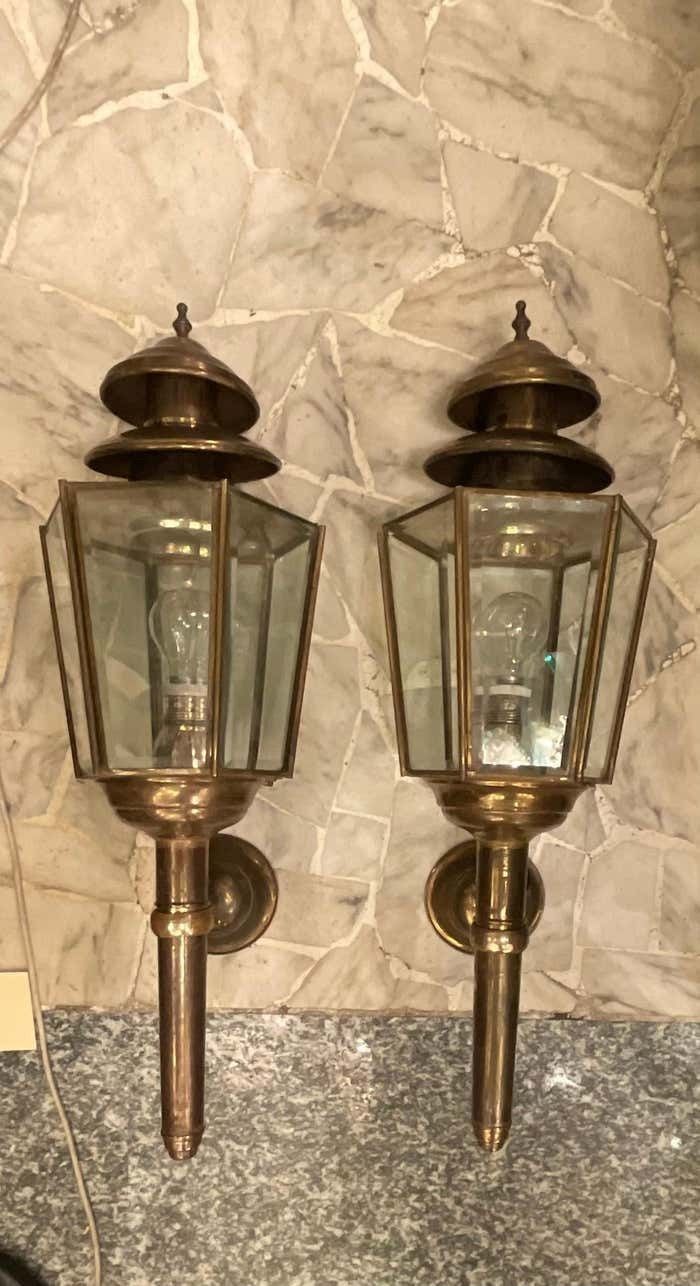 photo for sale Fontanarte   Peter Church   Great Couple Of Wall Sconces   1950