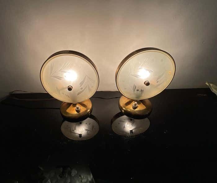 photo for sale Fontanarte   Pietro Chiesa   Pair Of Lamps 1950s