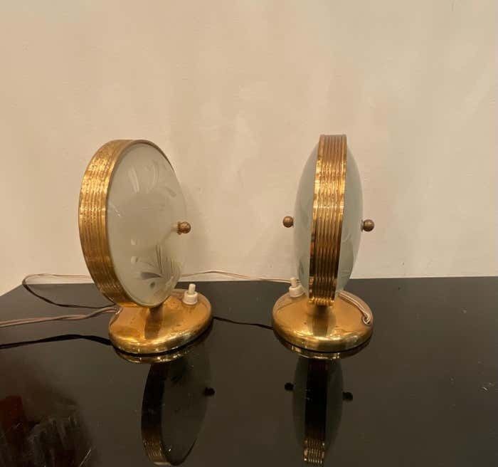 Lighting Fontanarte   Pietro Chiesa   Pair Of Lamps 1950s photo