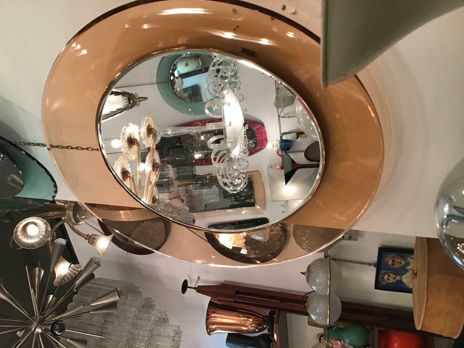 Max Ingrand “Fontana Arte” Mirror Brass Glass 1968 Italy photo buy