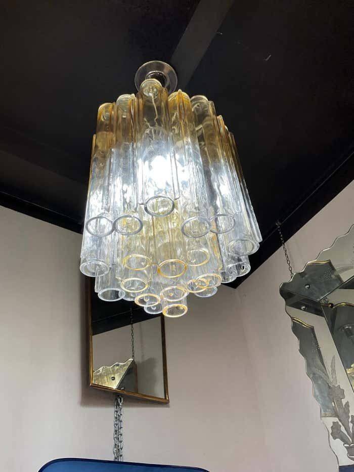 Venini   Ludovico Diaz De Santillana   Calze Model Chandelier   Murano 1970 photo furniture