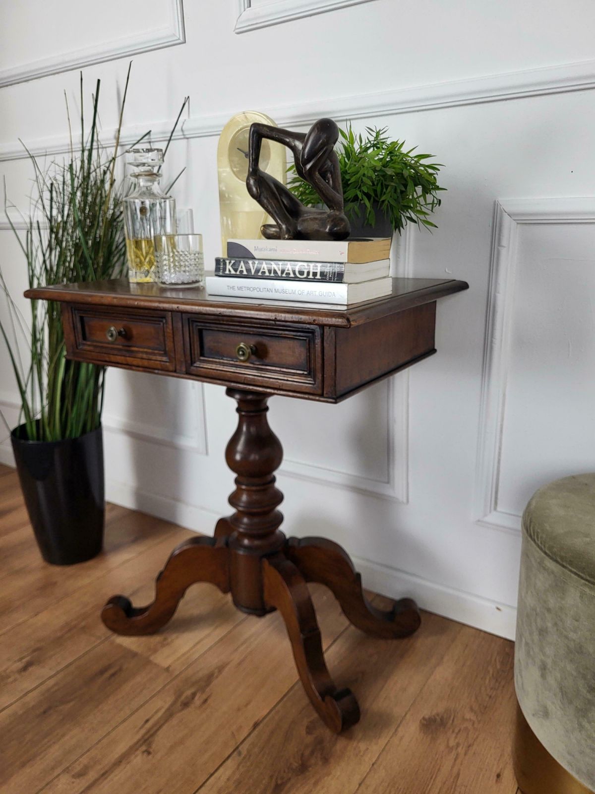 Antique Italian Walnut Side Table photo 1092.0