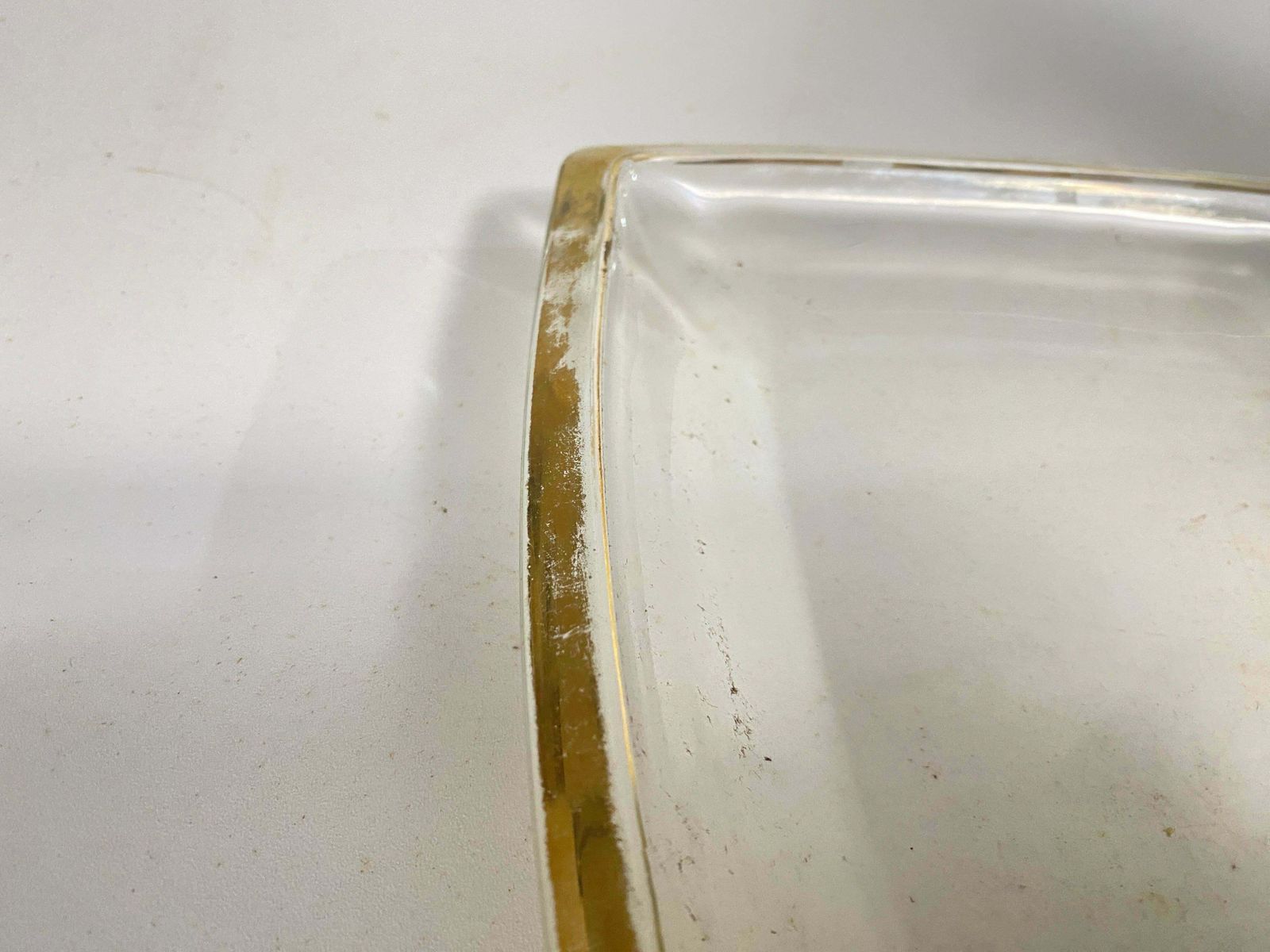 Vide Poche Or Ashtray In Art Glass France Golden Border Circa 1970 Set Of 2 photo Home Decor