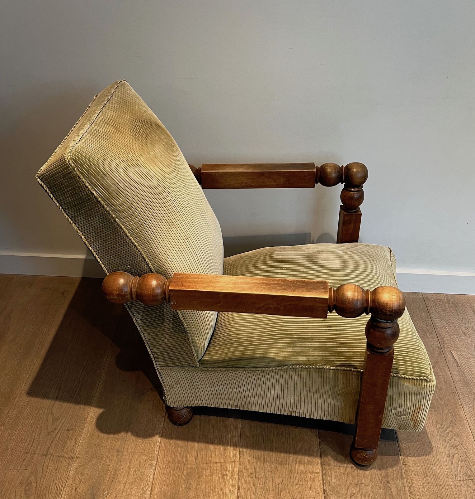 Important Brutalist Armchair. French Work. Around 1950 photo Furniture
