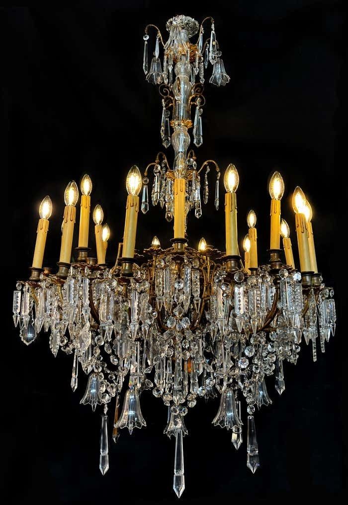 Majestic Bohemian Chandelier. Wien 1930s photo furniture