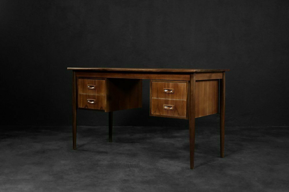 Vintage Scandinavian Teak Desk With Drawers, 1960s