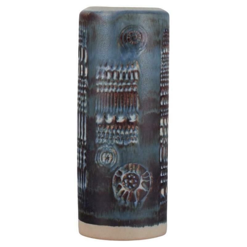 Olle Alberius For Rörstrand, Sweden. "Kraka" Ceramic Vase In Modernist Style.