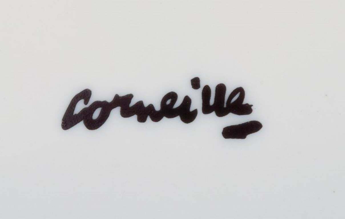photo furniture Corneille, Dutch Cobra Artist. Coffee Cup, Plate And Egg Cup In Porcelain.