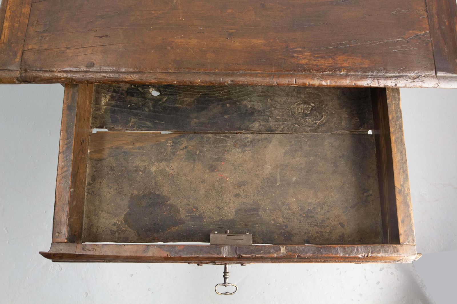 Furniture French 18th Century Poplar & Oak Writing Table Louis XV Period photo