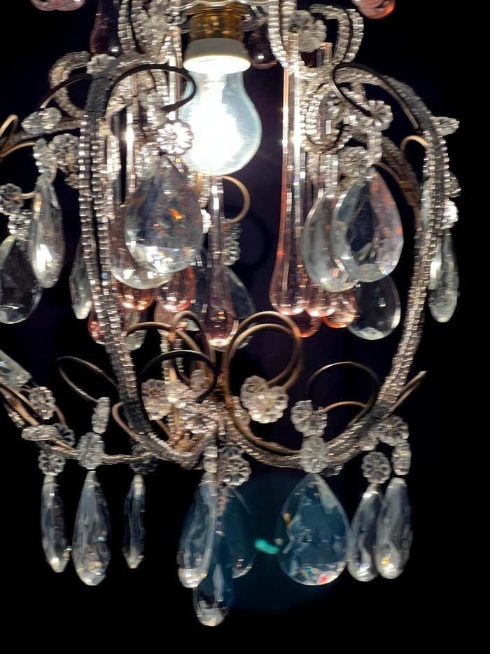 Hepburn's Tears Murano Chandelier 1950s photo vintage