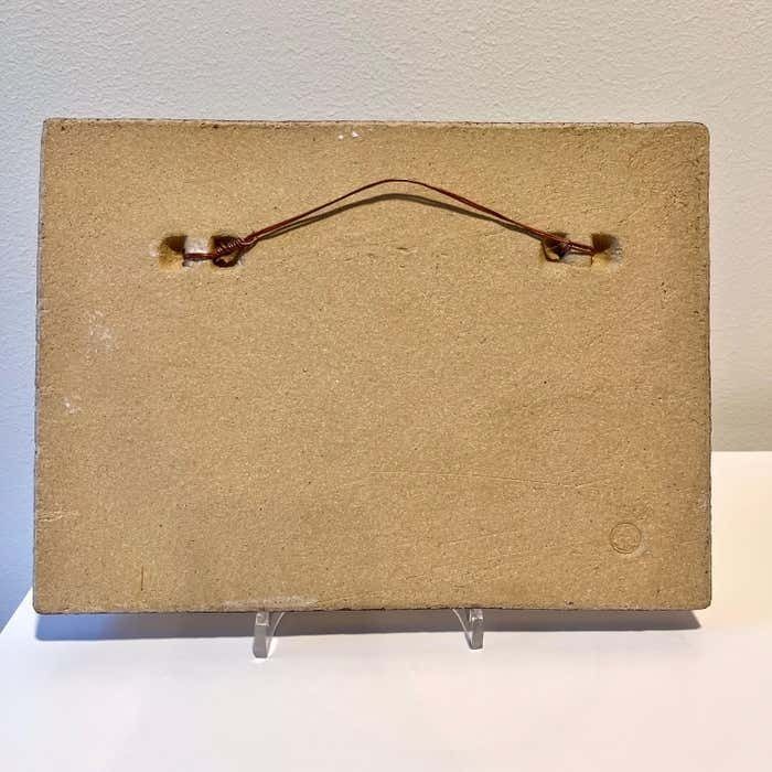 Rare Stoneware Wall Plaque By Stig Lindberg For Gustavsberg, Swedish Modern photo vinterior