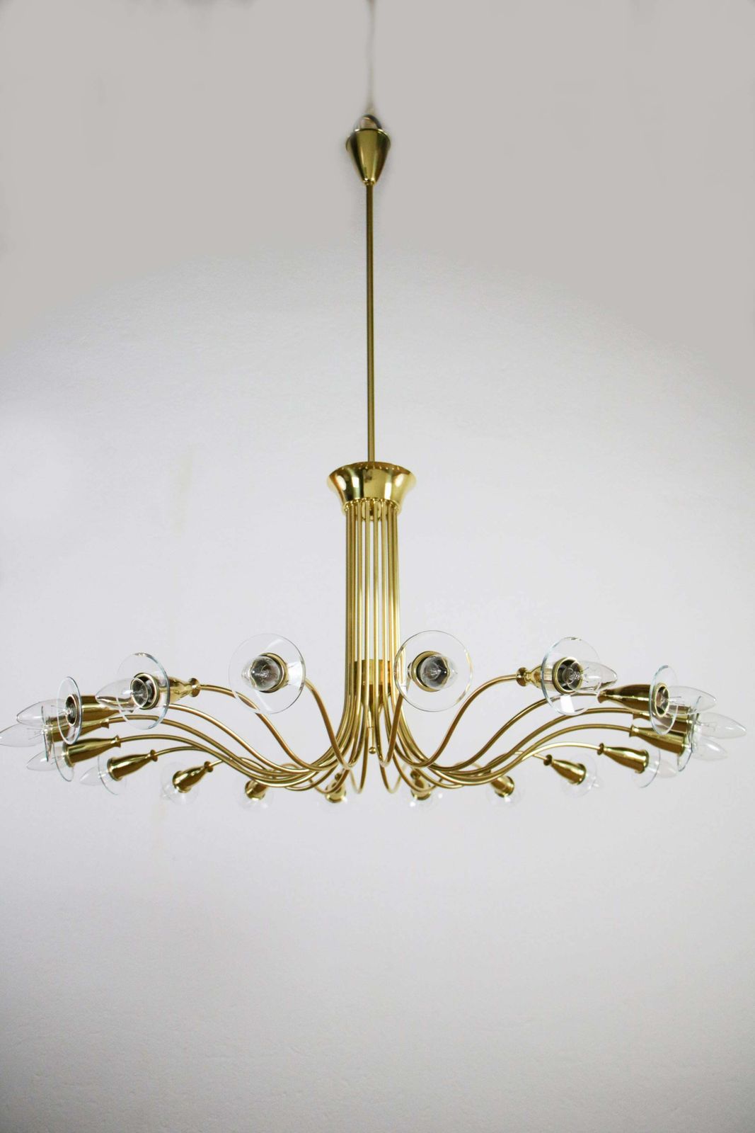 Italian Mid Century 18 Lights Chandelier Attributed To Angelo Lelii For Arteluce photo buy