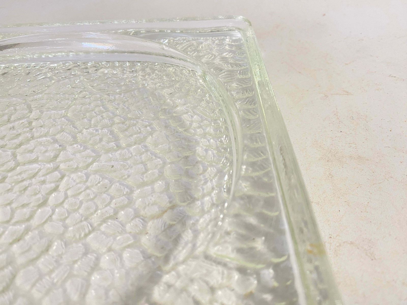 Large Vide Poche Or Ashtray In Glass, Geometrical Patterns France, Circa 1970 photo furniture