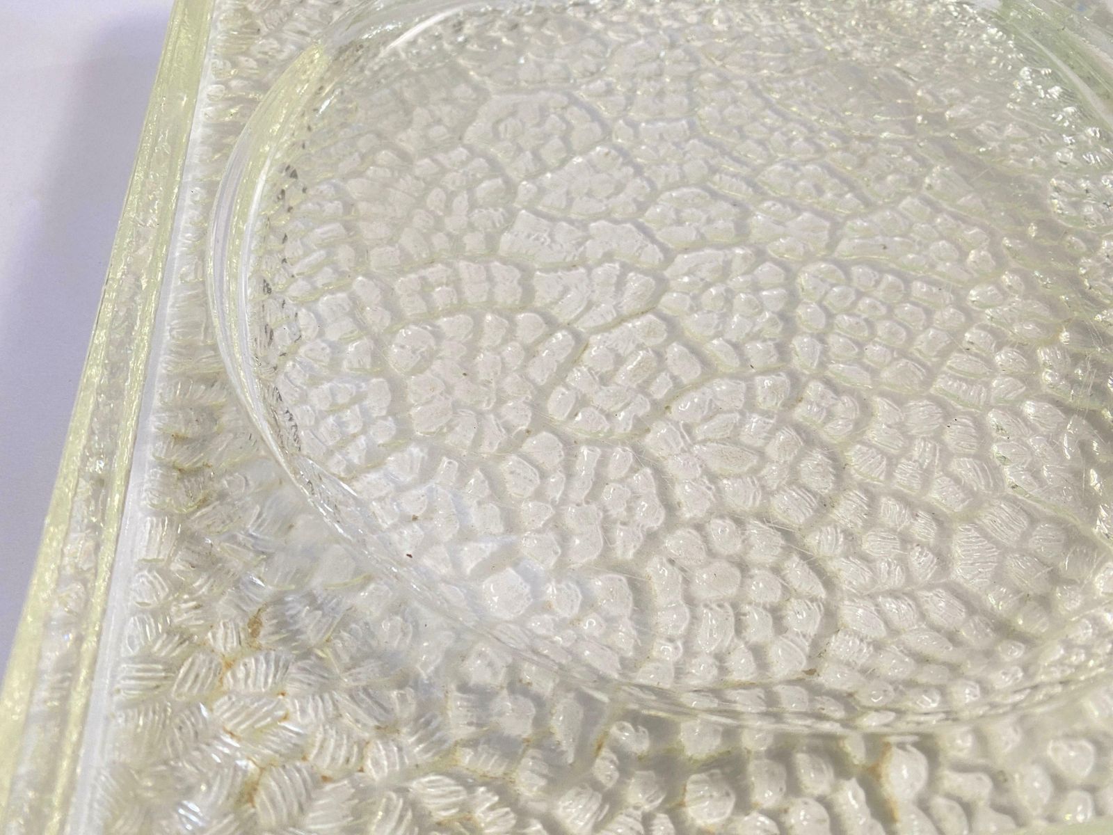 Large Vide Poche Or Ashtray In Glass, Geometrical Patterns France, Circa 1970 photo Home Decor