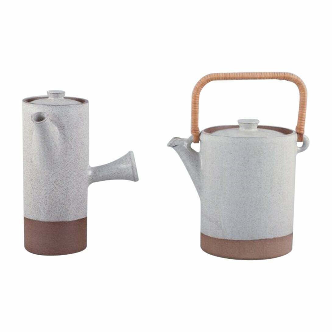 Aage Rasmus Selsbo, Danish Ceramic Artist. Teapot And Coffee Pot In Stoneware