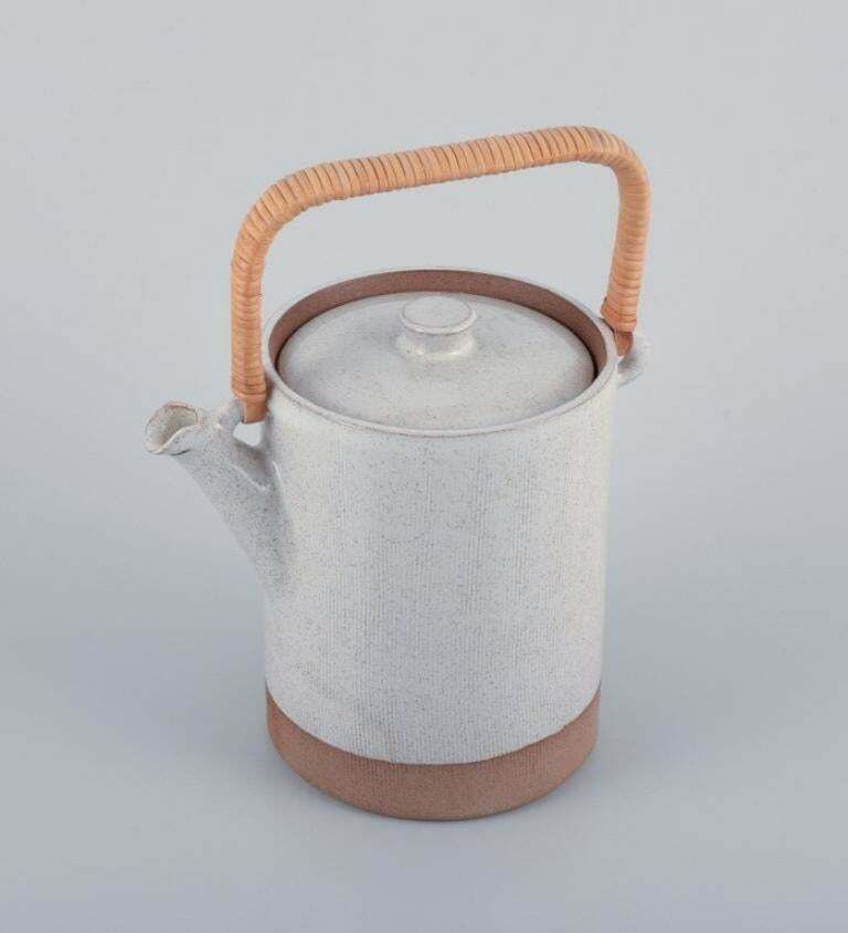 Aage Rasmus Selsbo, Danish Ceramic Artist. Teapot And Coffee Pot In Stoneware photo for sale