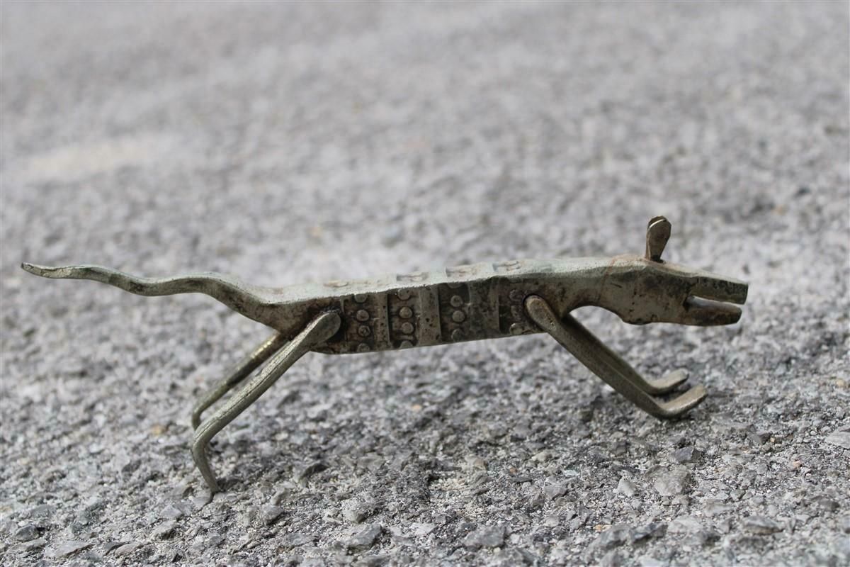 Metal Sculpture Of Dog Italy 1960 Brutalist photo furniture