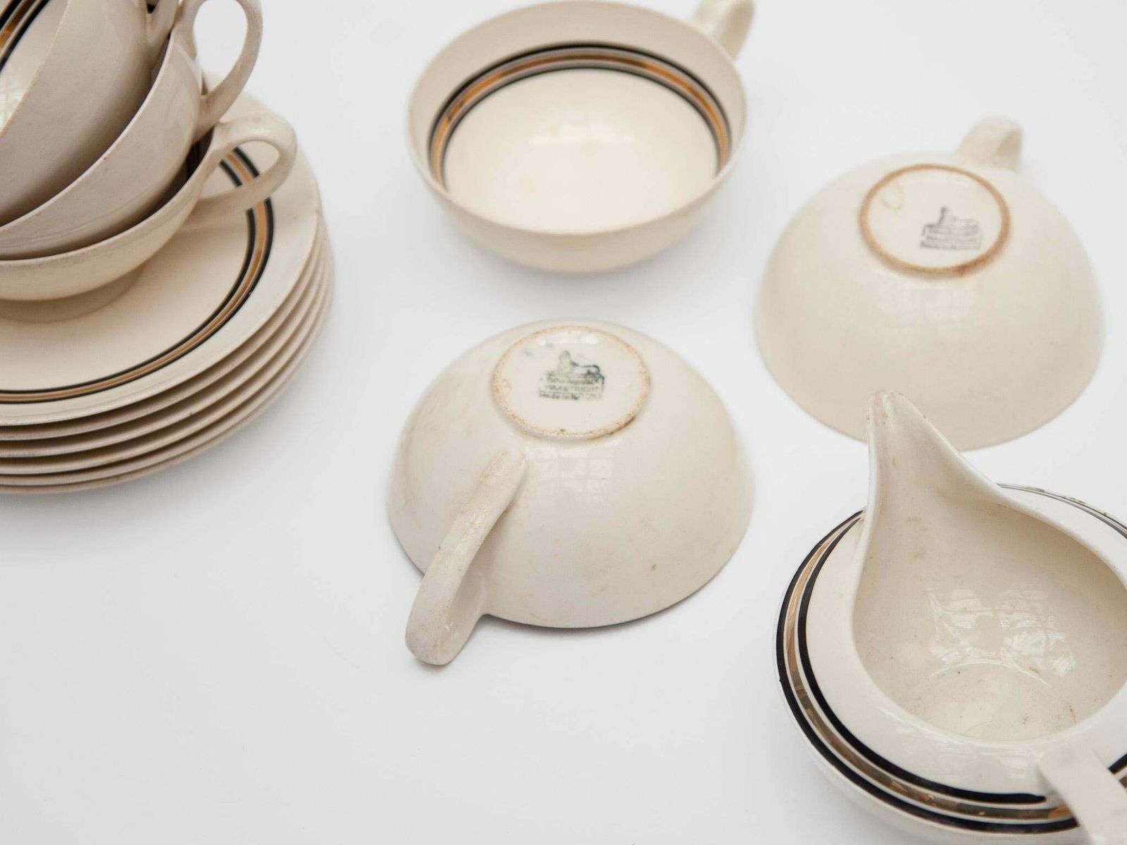 813.0 Edmond Bellefroid Tea Set By Petrus Regout Maastricht, Bauhaus, Dutch Art Deco photo