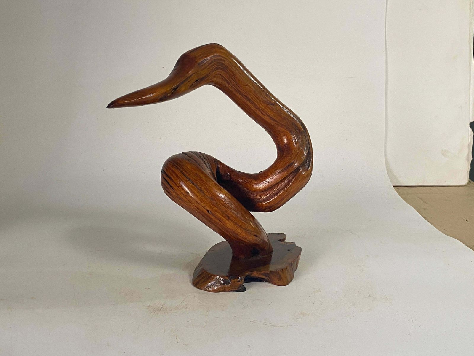 Wood Abstract Sculpture In Brown Color Free Form, France, 1960 photo for sale