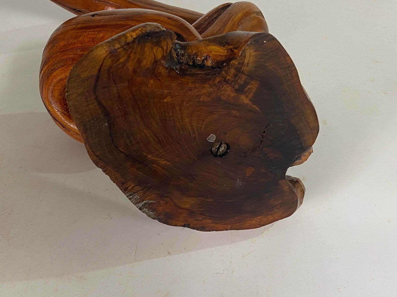 Wood Abstract Sculpture In Brown Color Free Form, France, 1960 photo vinterior