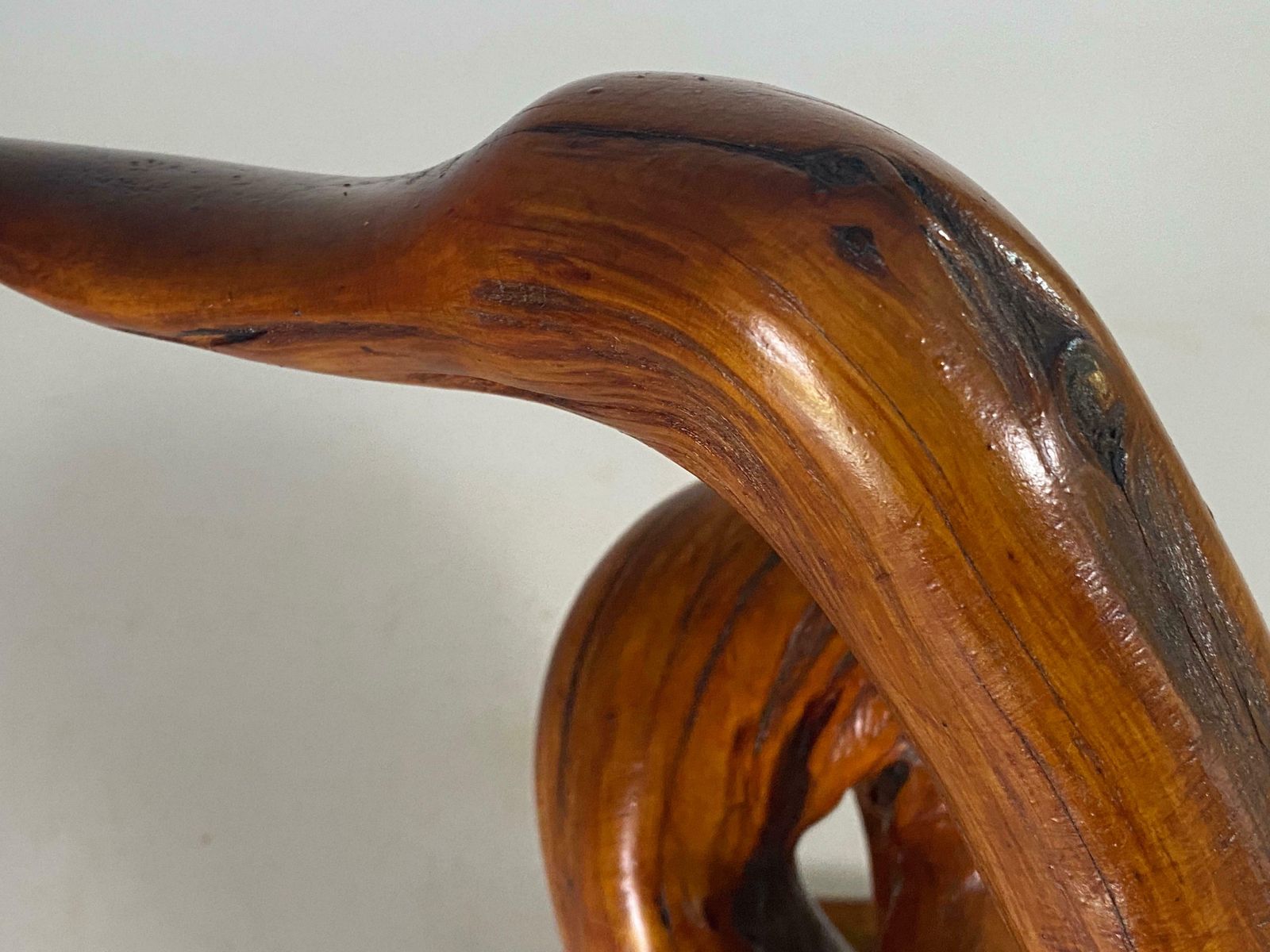 photo furniture Wood Abstract Sculpture In Brown Color Free Form, France, 1960