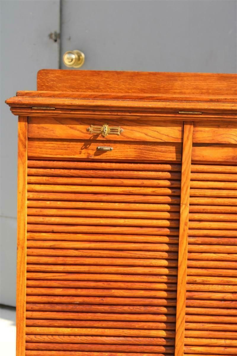 photo vinterior Rare Art Nouveau Chestnut Document Cabinet 1910 Italy
