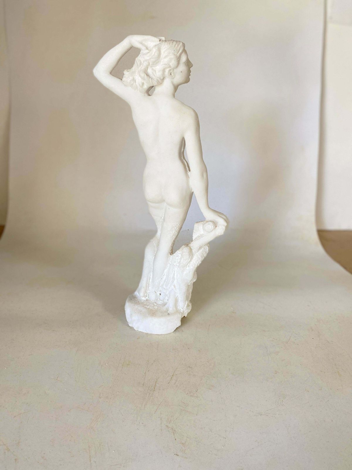 Sculpture In Marble Powder From France Woman Body, In A White Color 20th Century