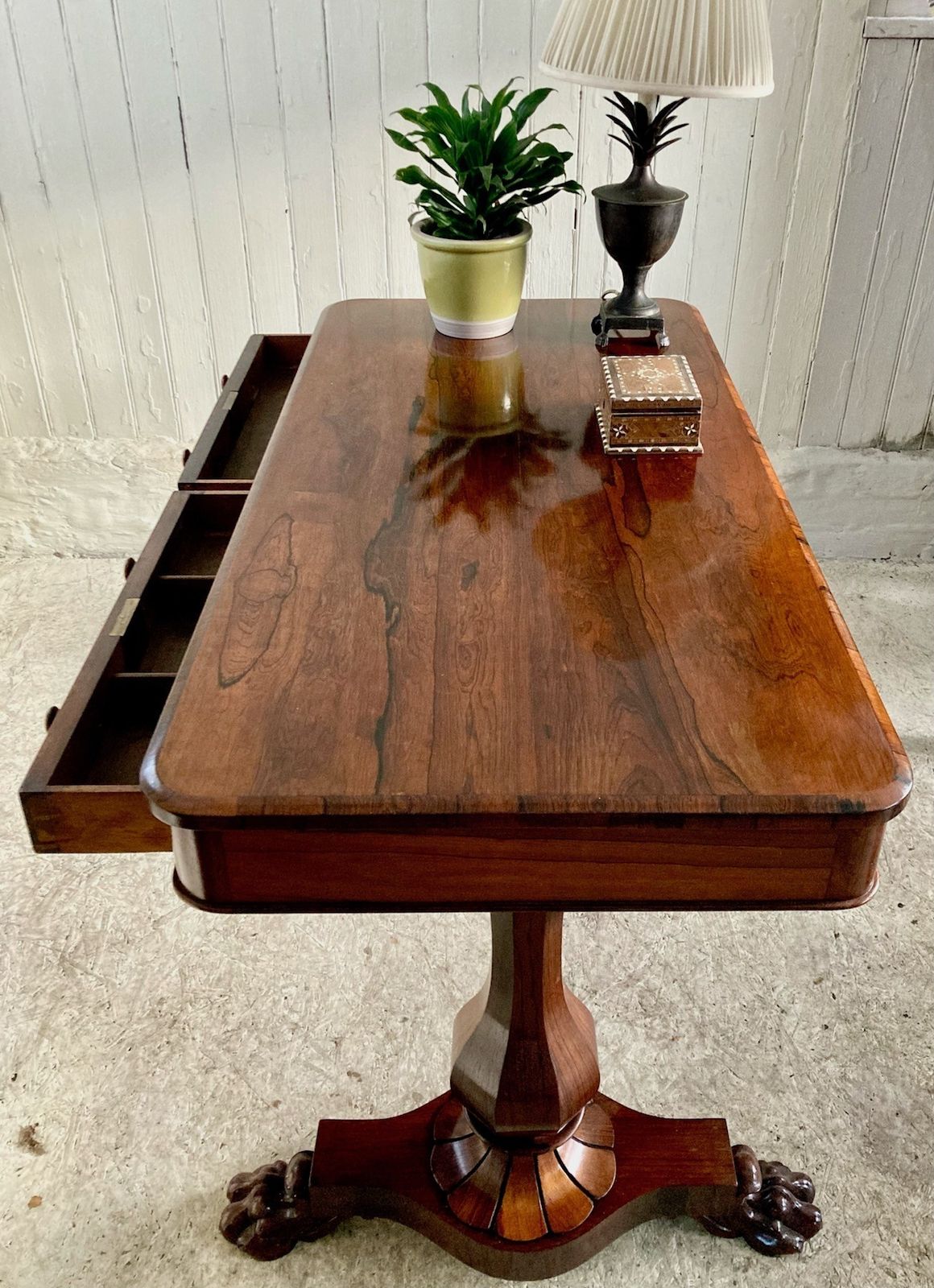 A Fine Early 19th Century Rosewood Library Table/Desk.