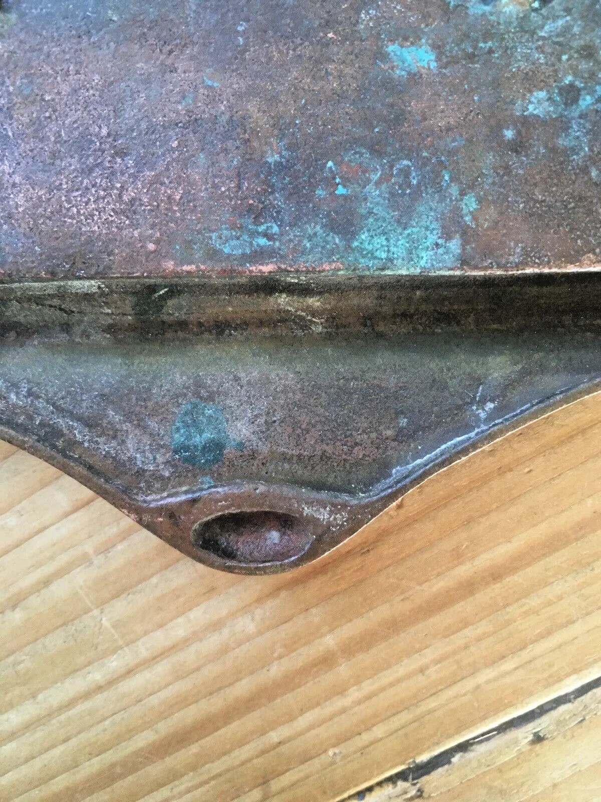 Reclaimed Antique Art Nouveau Bronze Brass Door Letter Box Mail Posting Slot photo buy