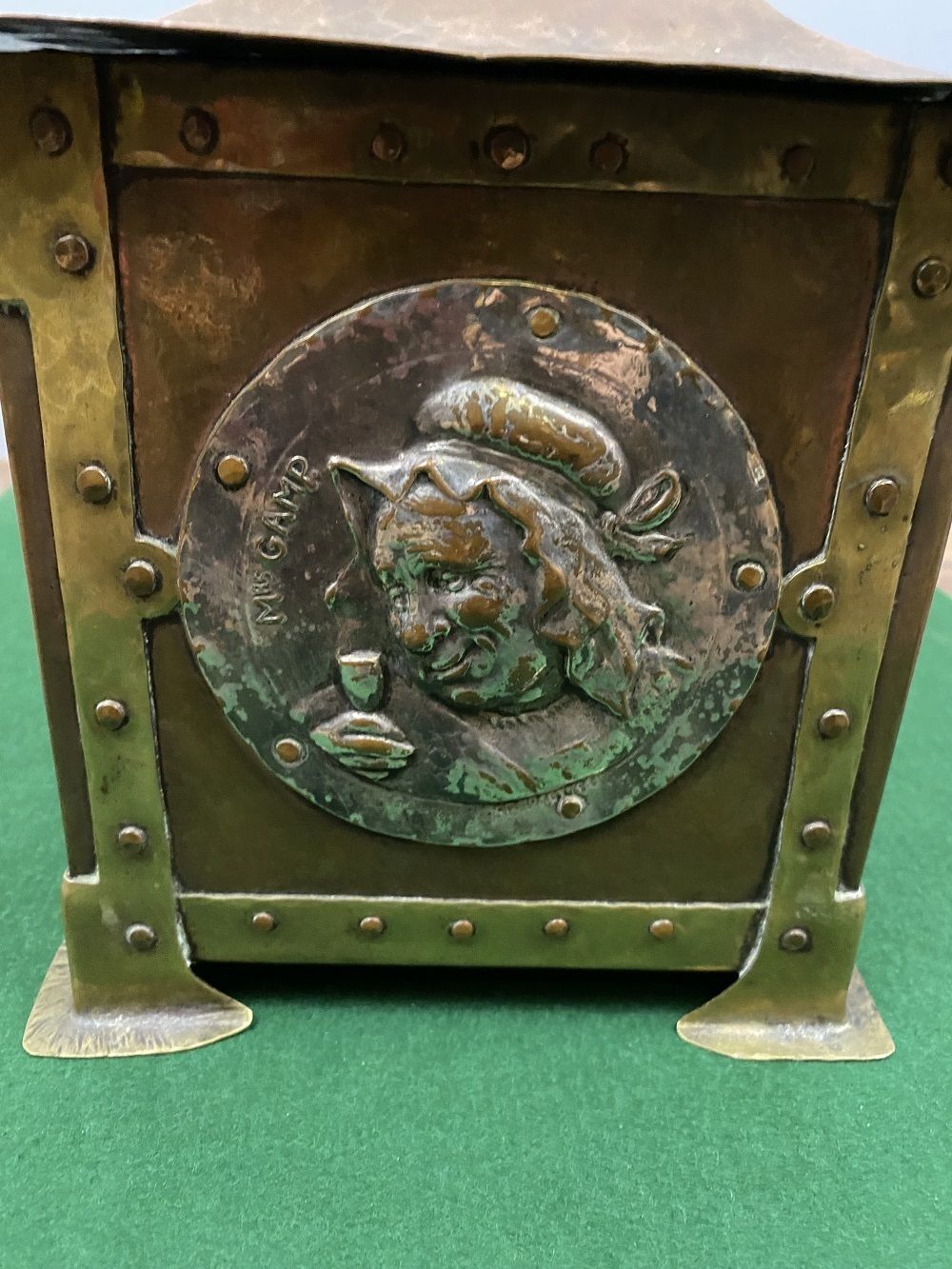 Antique Charles Dickens Arts And Crafts Copper Box (22550) photo Home Decor