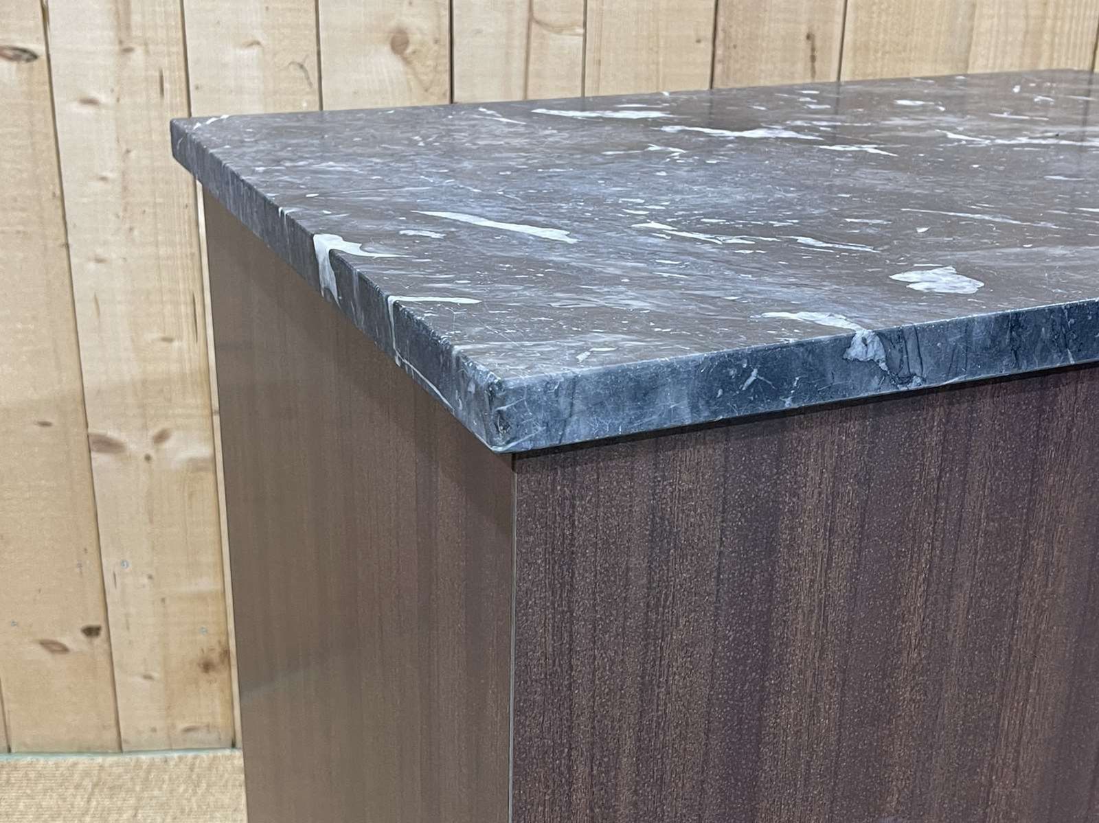 photo for sale Butcher's Cash Desk In Formica With Black Marble Top, 1950s