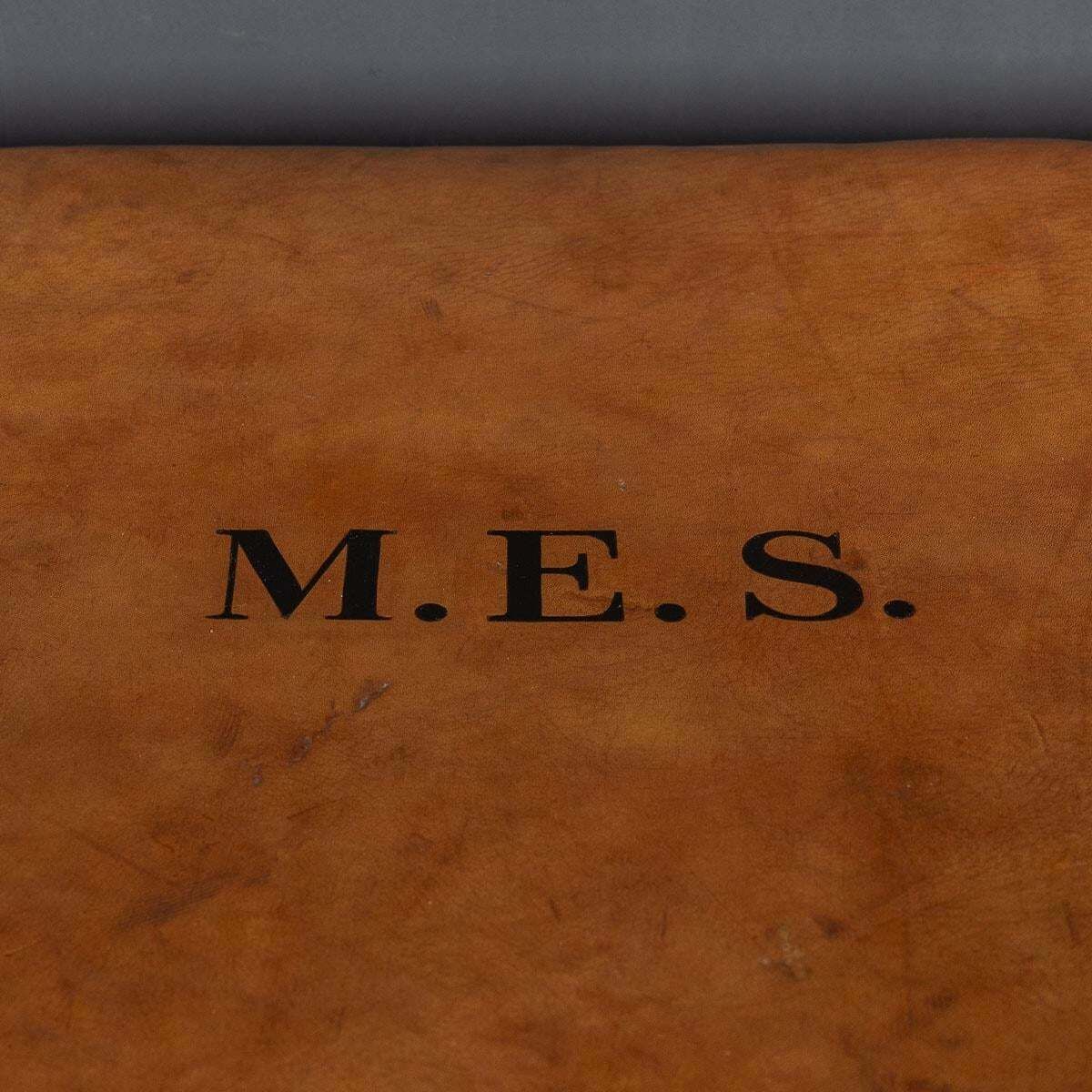 photo buy 20th Century English Leather Trunk On Metal Stand, C1910