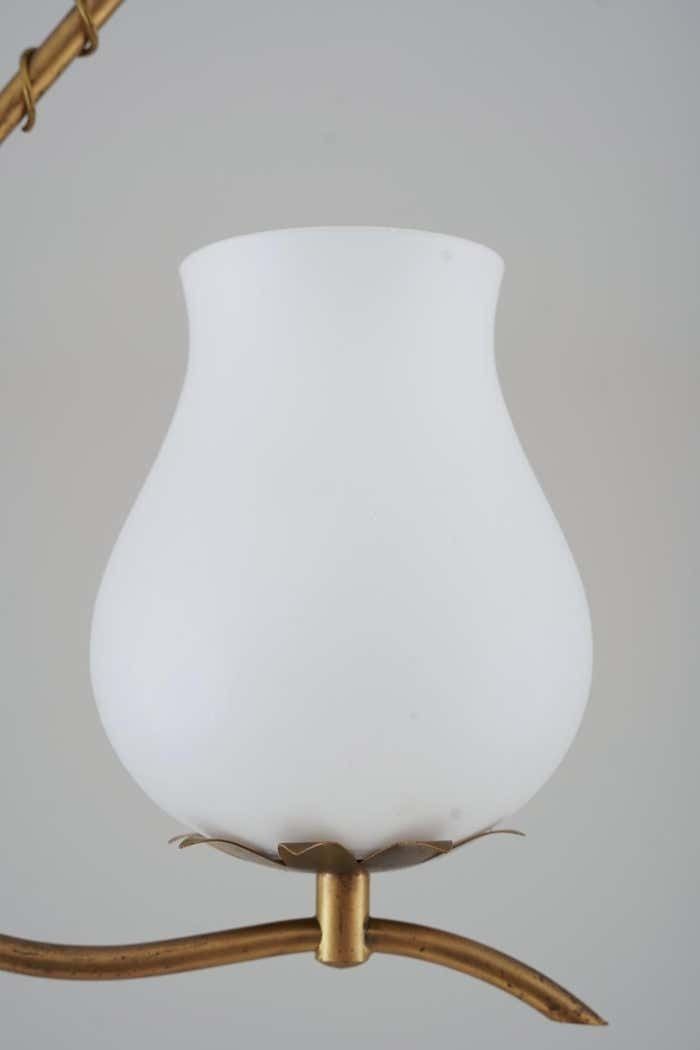 Scandinavian Pendant In Brass And Glass, Swedish Modern photo Lighting