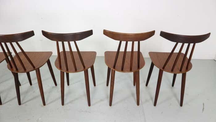 2577.0 Poul Volther Set Of 6 Dinning Room Chairs "3705" For Fremel Røjle, Denmark, 1960 photo
