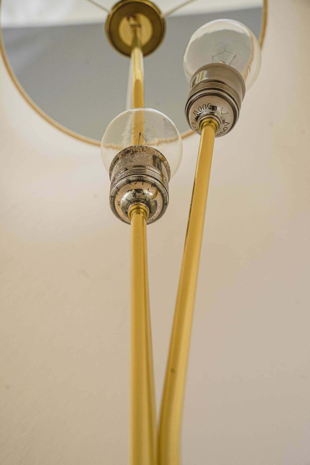 Rupert Nikoll Floor Lamp With Fabric Shade Vienna Around 1960s photo vinterior