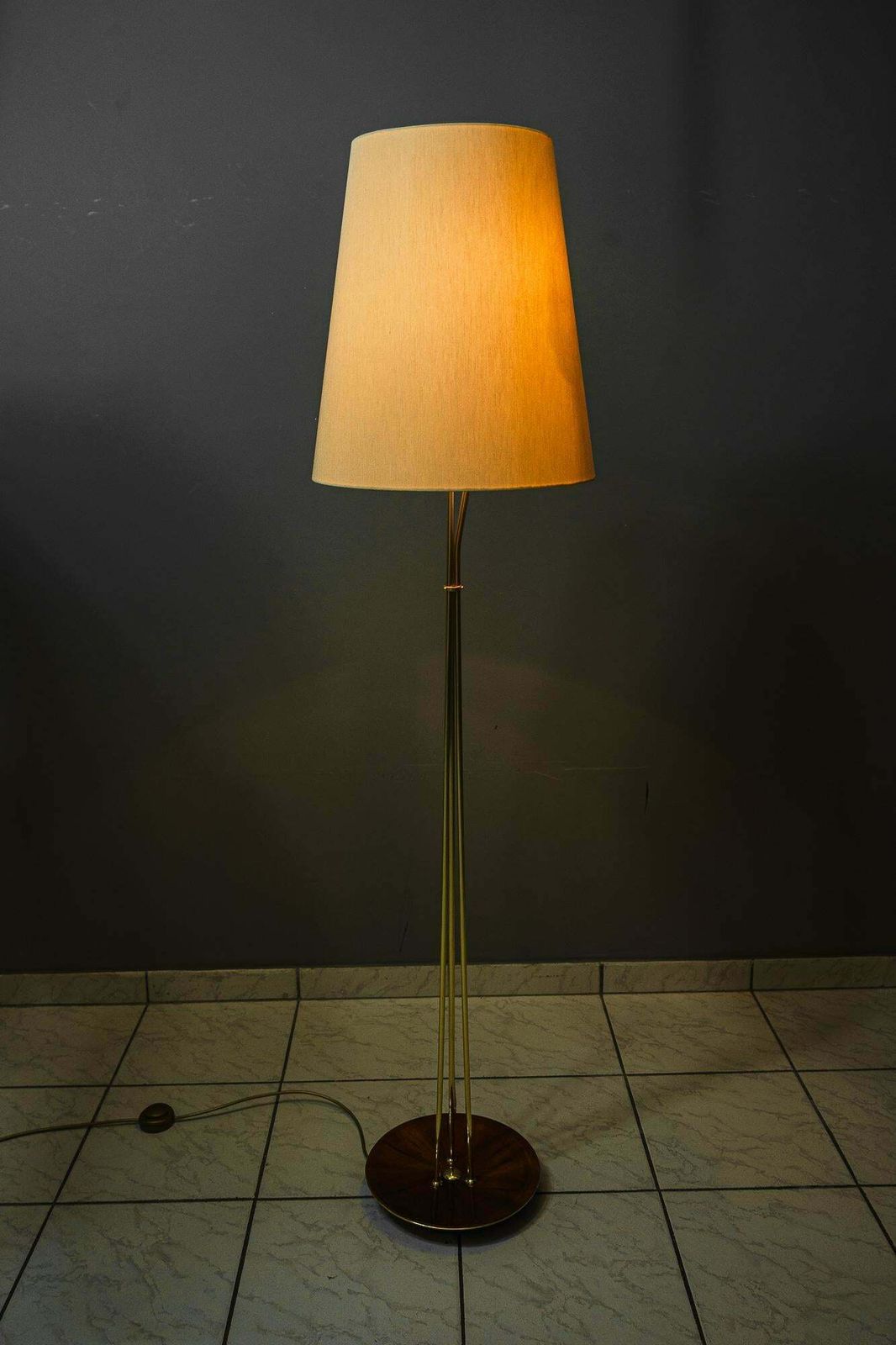 1574.0 Rupert Nikoll Floor Lamp With Fabric Shade Vienna Around 1960s photo