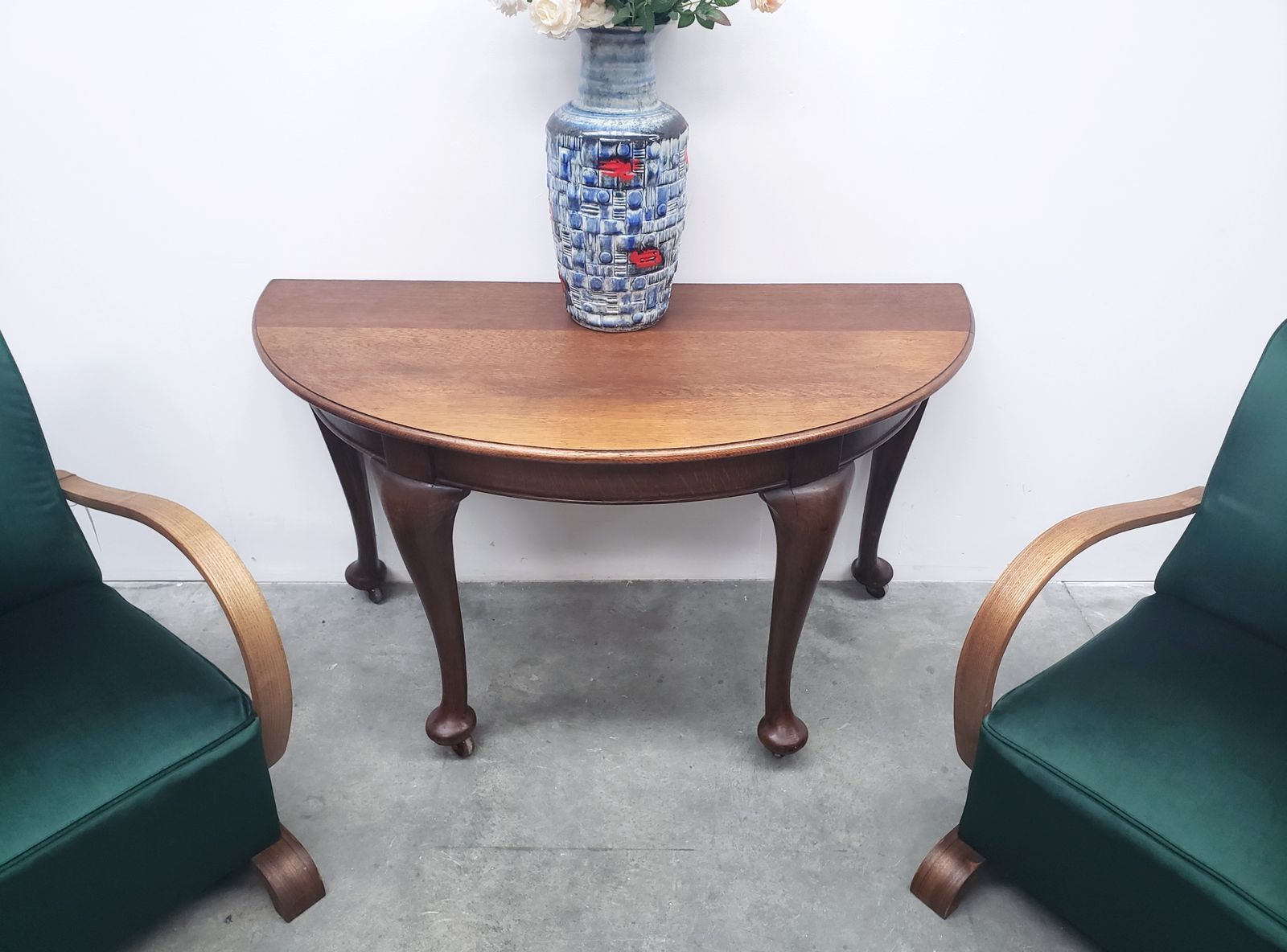George III Antique Demi Lune Table photo for sale