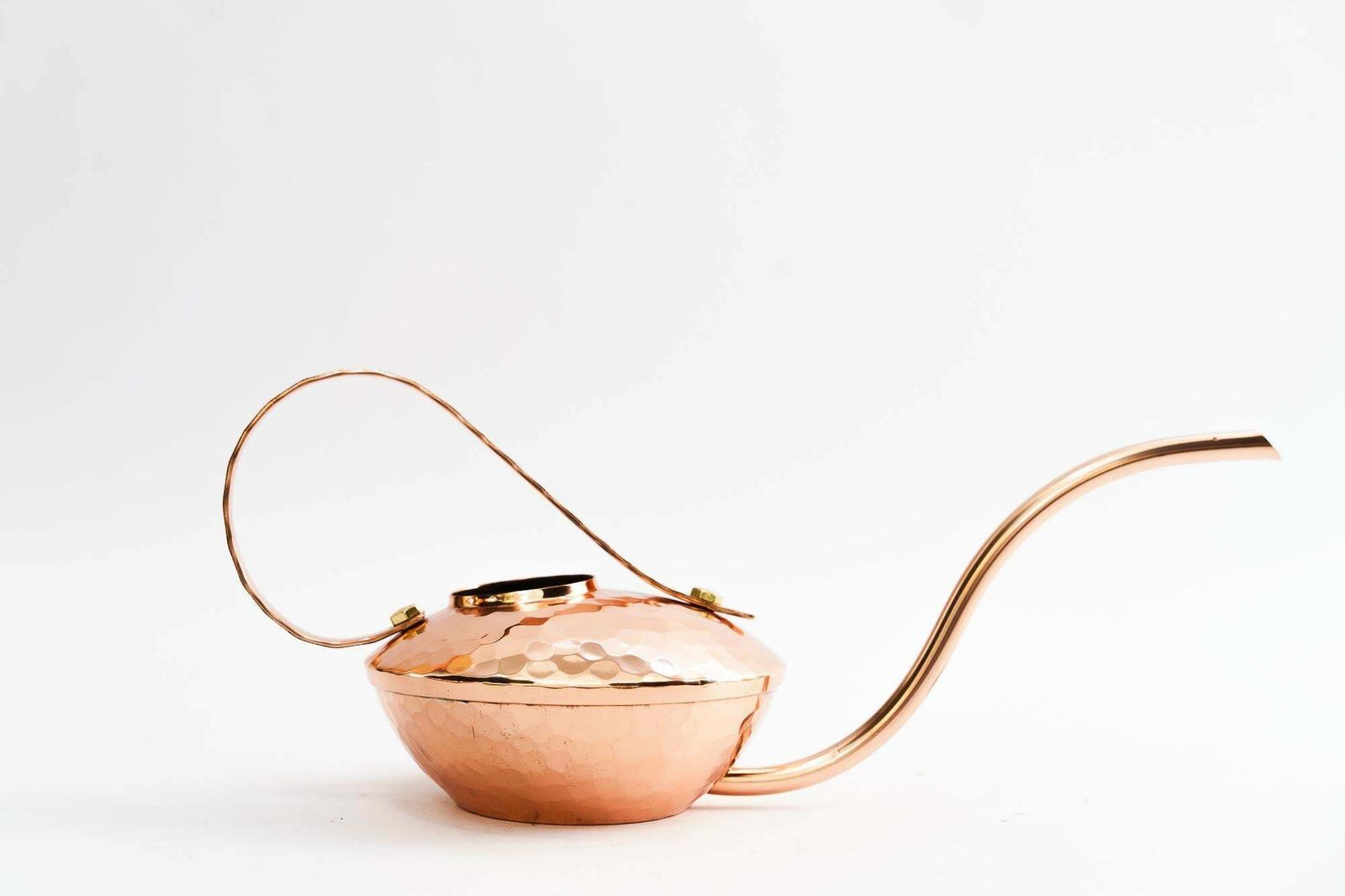 Hammered Copper Watering Can, Veb Kunstschmiede Neuruppin, Germany Around 1960s photo Garden Decor